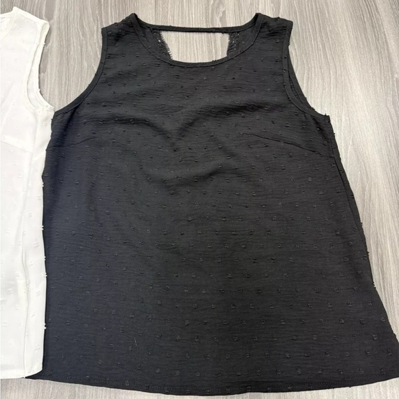 SHEIN White & Black Sleeveless Blouse Tank Tops Size Small (set of 2) - Picture 11 of 15